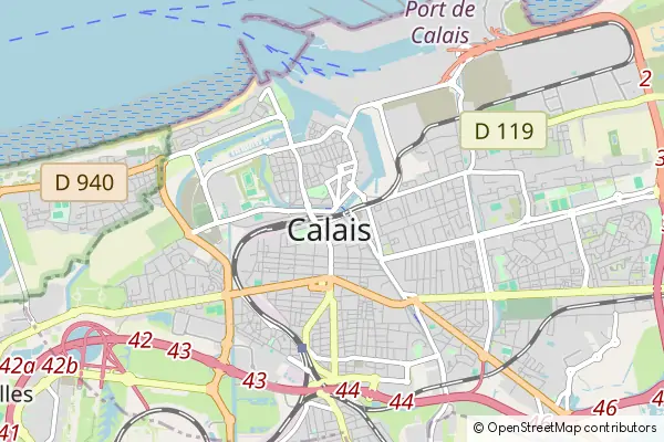 Mapa Calais