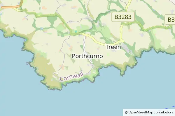 Mapa Porthcurno