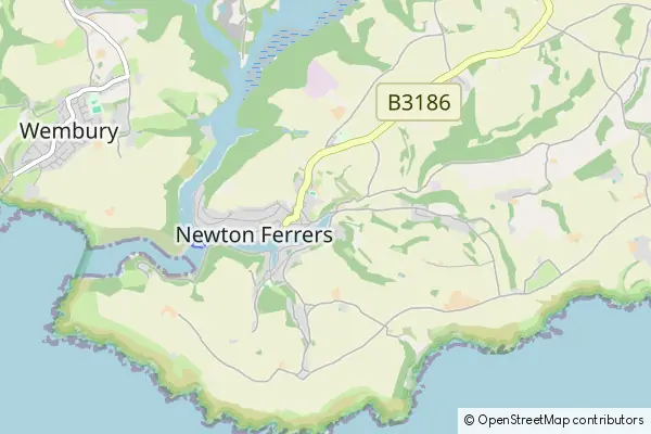 Mapa Newton Ferrers