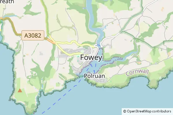 Mapa Fowey