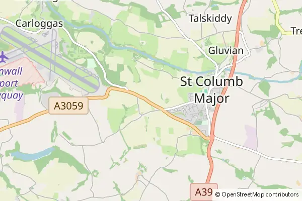 Mapa St Columb Major