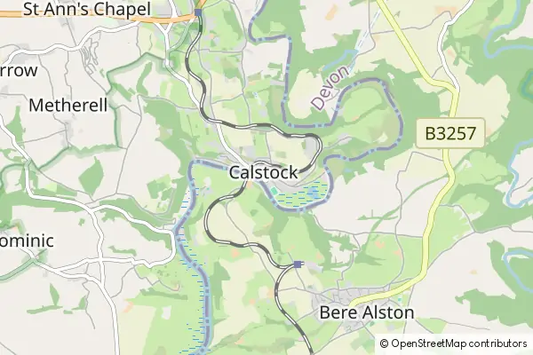 Mapa Calstock