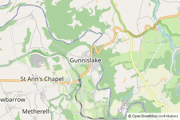Mapa Gunnislake