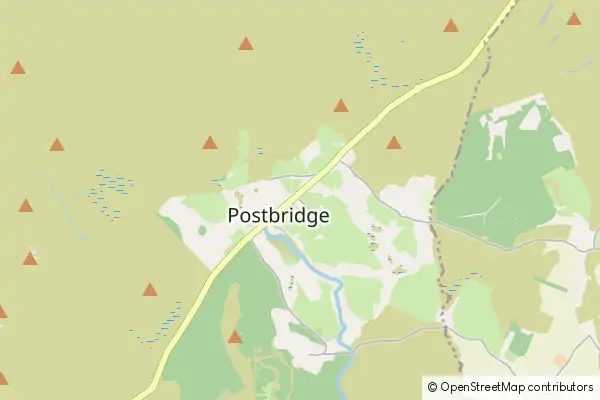 Mapa Postbridge