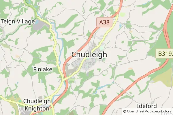 Mapa Chudleigh