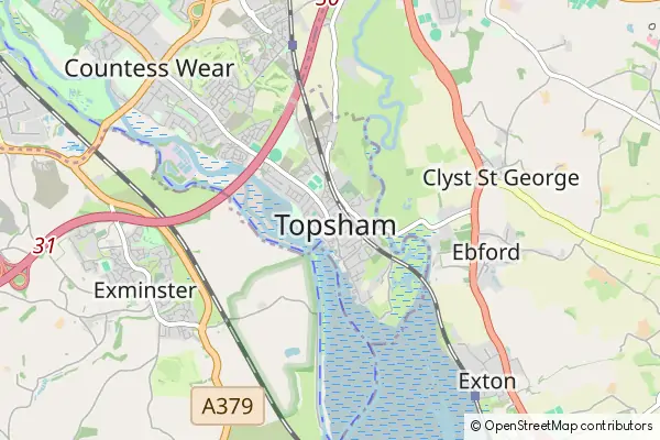 Mapa Topsham