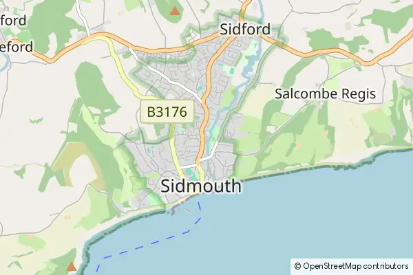 Mapa Sidmouth