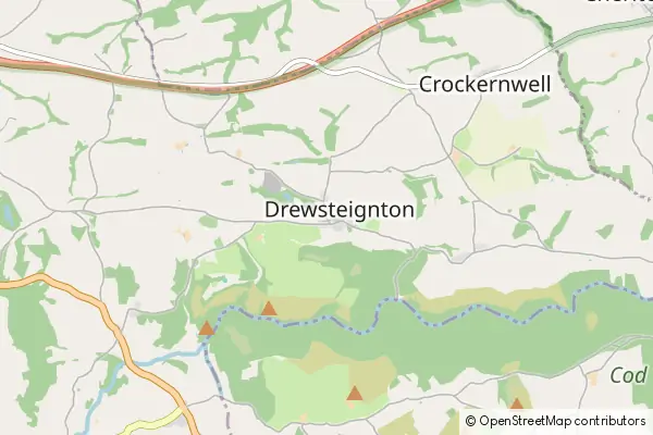 Mapa Drewsteignton