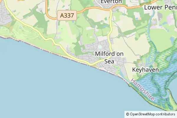 Mapa Milford on Sea