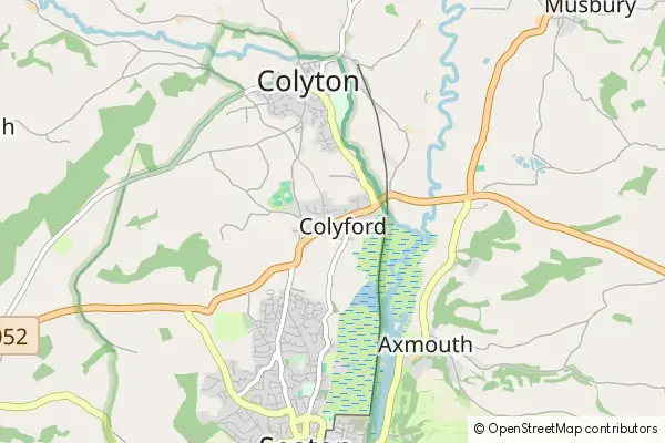 Mapa Colyford