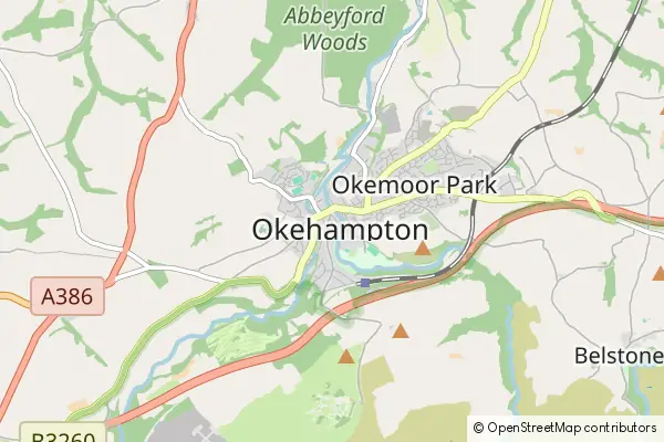Mapa Okehampton
