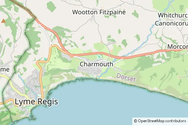 Mapa Charmouth