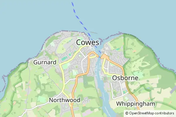 Mapa Cowes