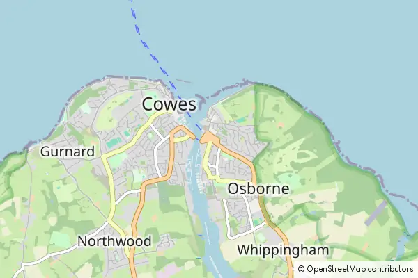 Mapa East Cowes