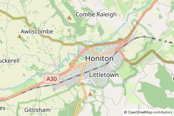 Mapa Honiton