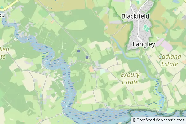 Mapa Exbury