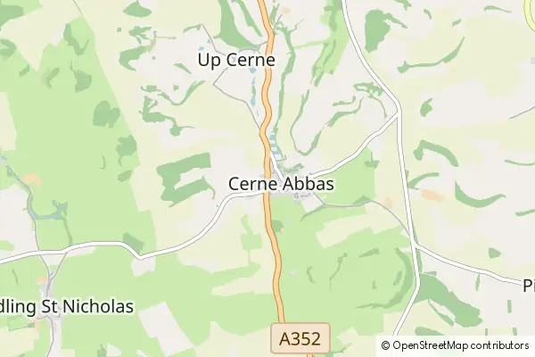 Mapa Cerne Abbas