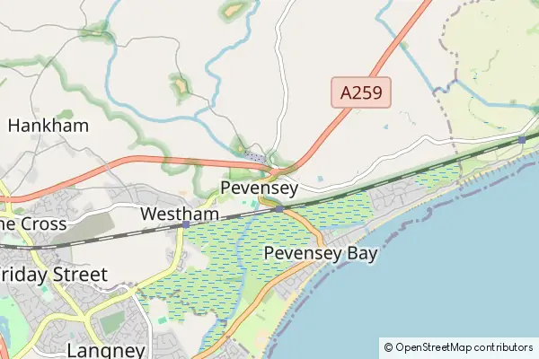 Mapa Pevensey