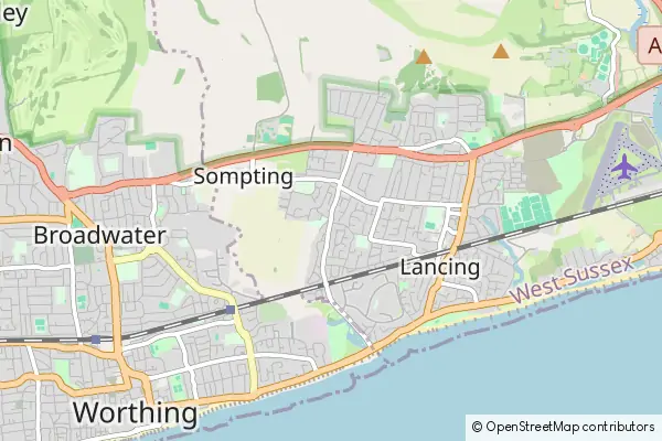 Mapa Sompting