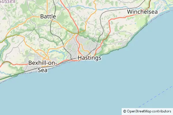 Mapa Hastings