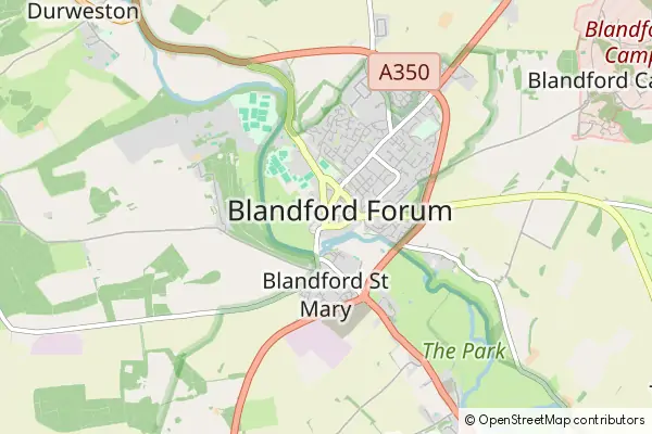 Mapa Blandford Forum