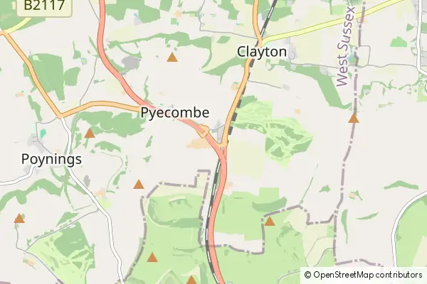 Mapa Pyecombe