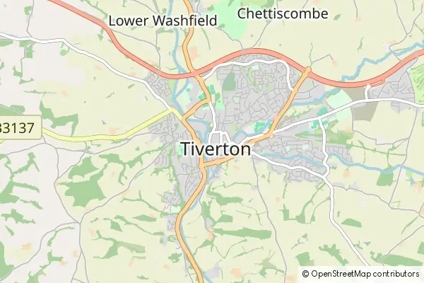 Mapa Tiverton