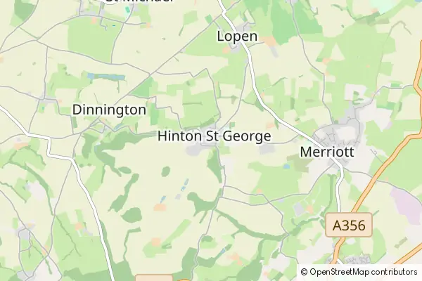 Mapa Hinton St George