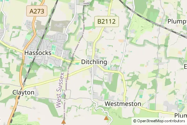 Mapa Ditchling