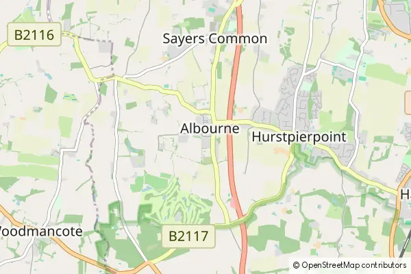 Mapa Albourne