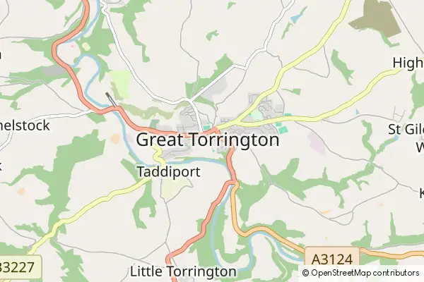 Mapa Great Torrington