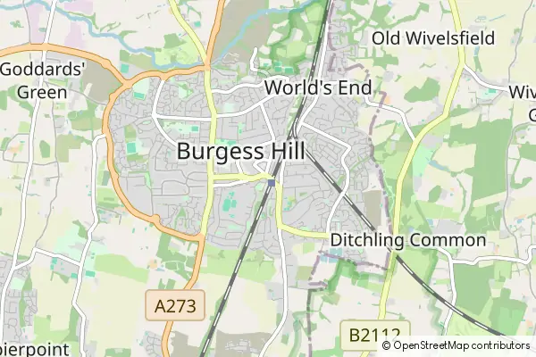 Mapa Burgess Hill