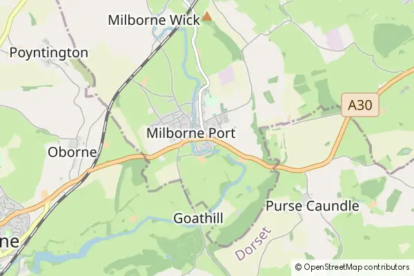 Mapa Milborne Port