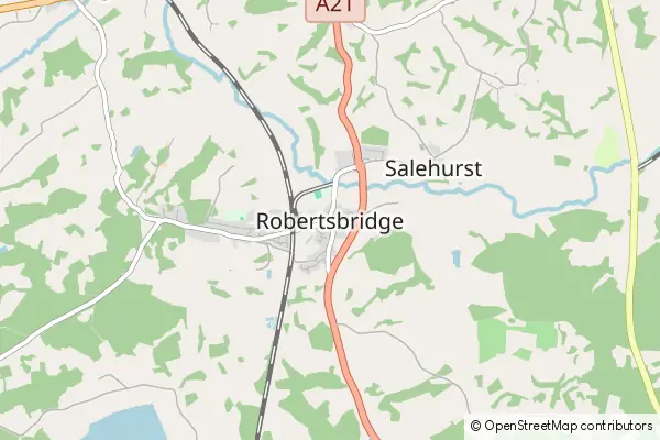 Mapa Robertsbridge