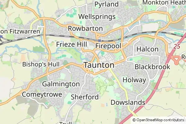 Mapa Taunton