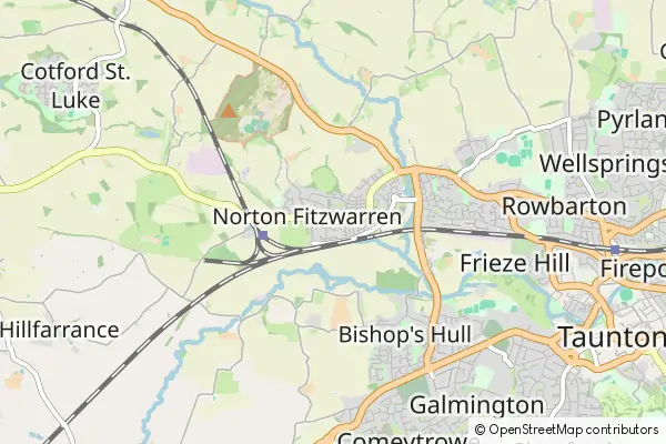 Mapa Norton Fitzwarren