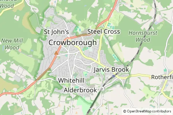 Mapa Crowborough