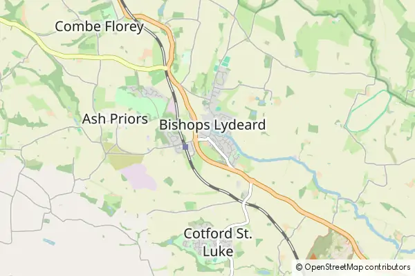 Mapa Bishops Lydeard