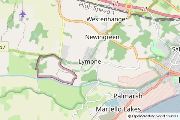 Mapa Lympne