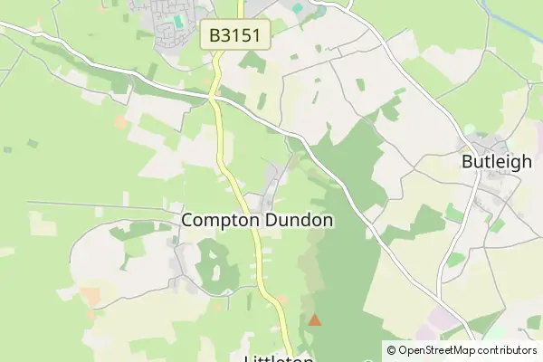 Mapa Compton Dundon