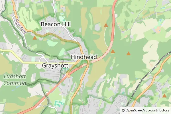 Mapa Hindhead