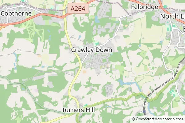 Mapa Crawley Down