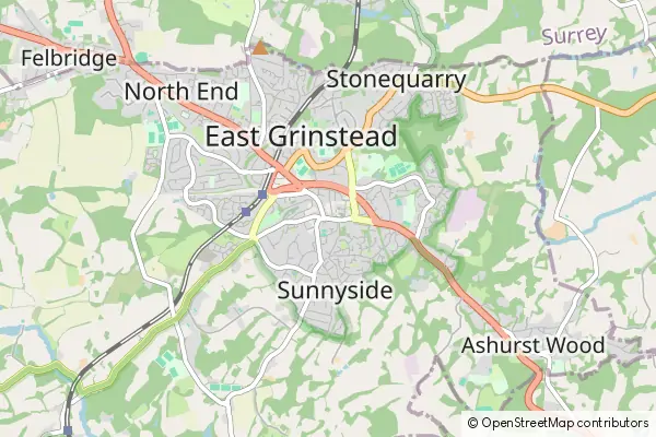 Mapa East Grinstead