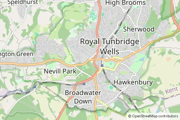 Mapa Royal Tunbridge Wells