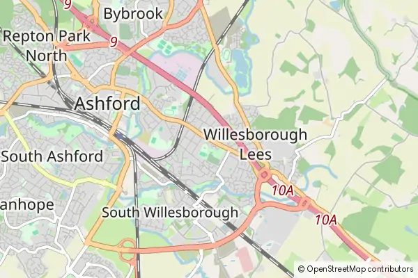 Mapa Willesborough