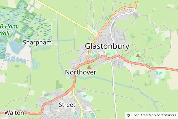 Mapa Glastonbury