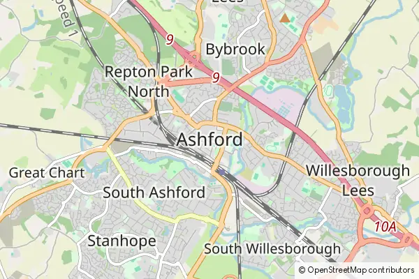 Mapa Ashford