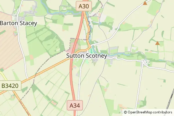 Mapa Sutton Scotney