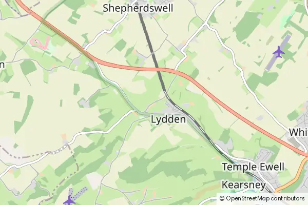 Mapa Lydden