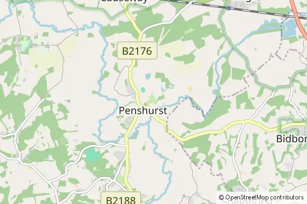 Mapa Penshurst